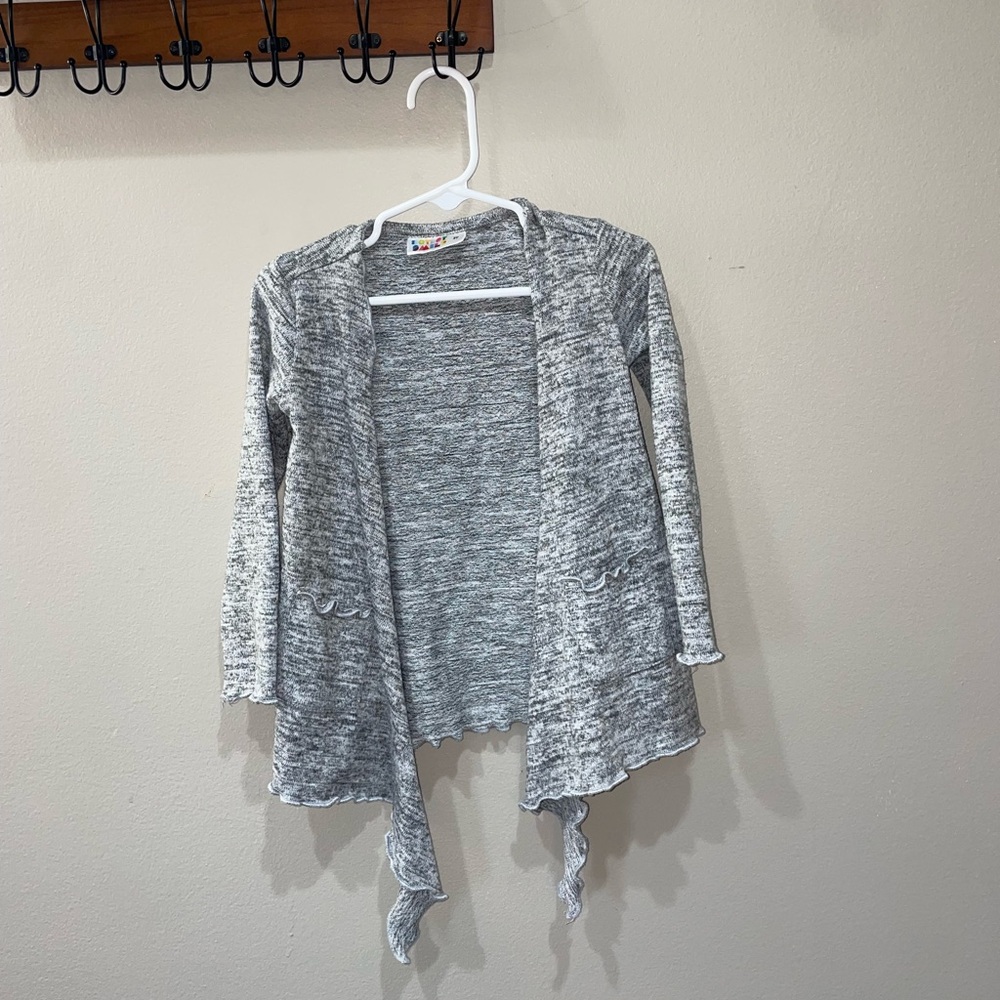 Gray Open Front 2T Girls Sweater